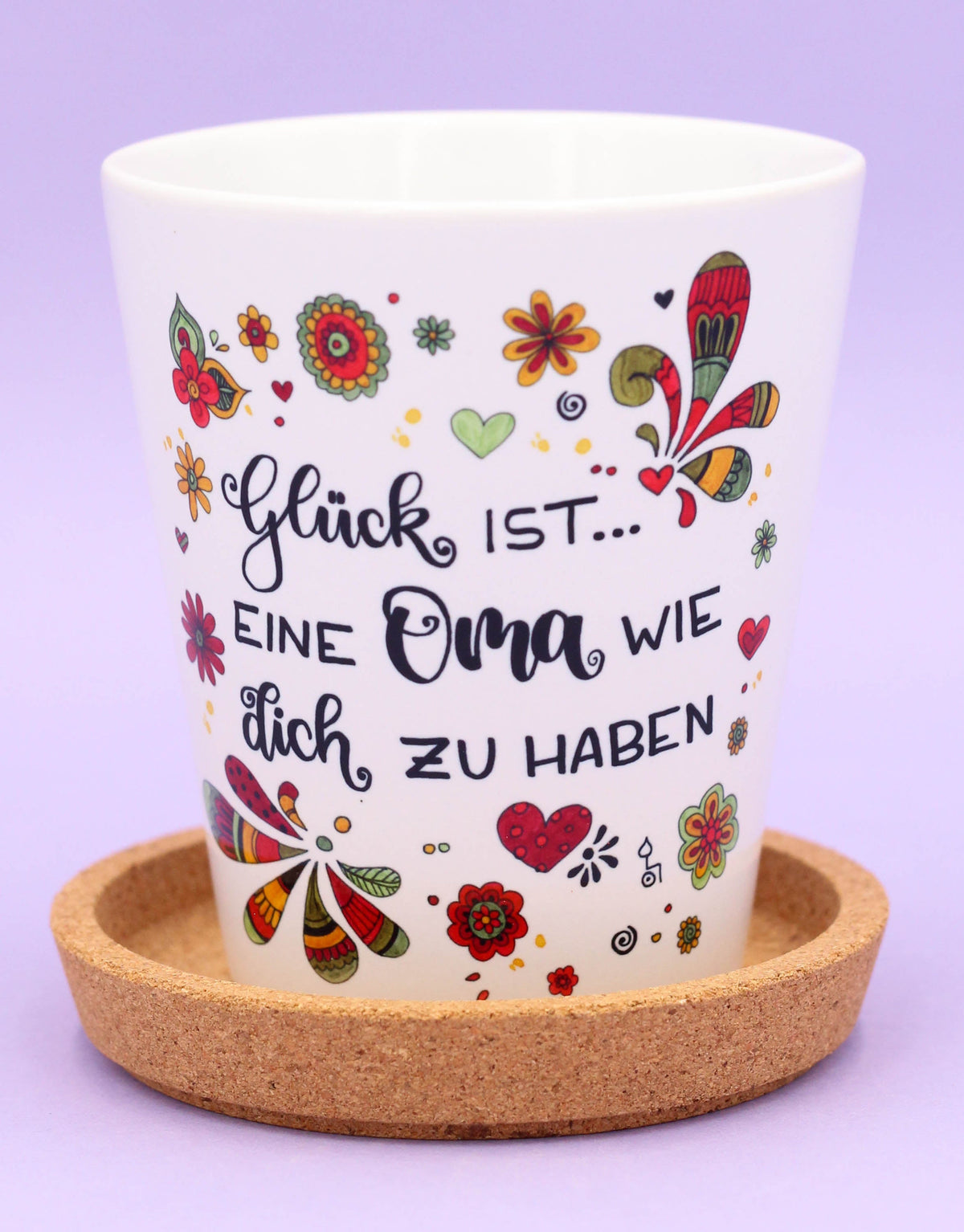 Blumentopf "Glück ist... Oma"