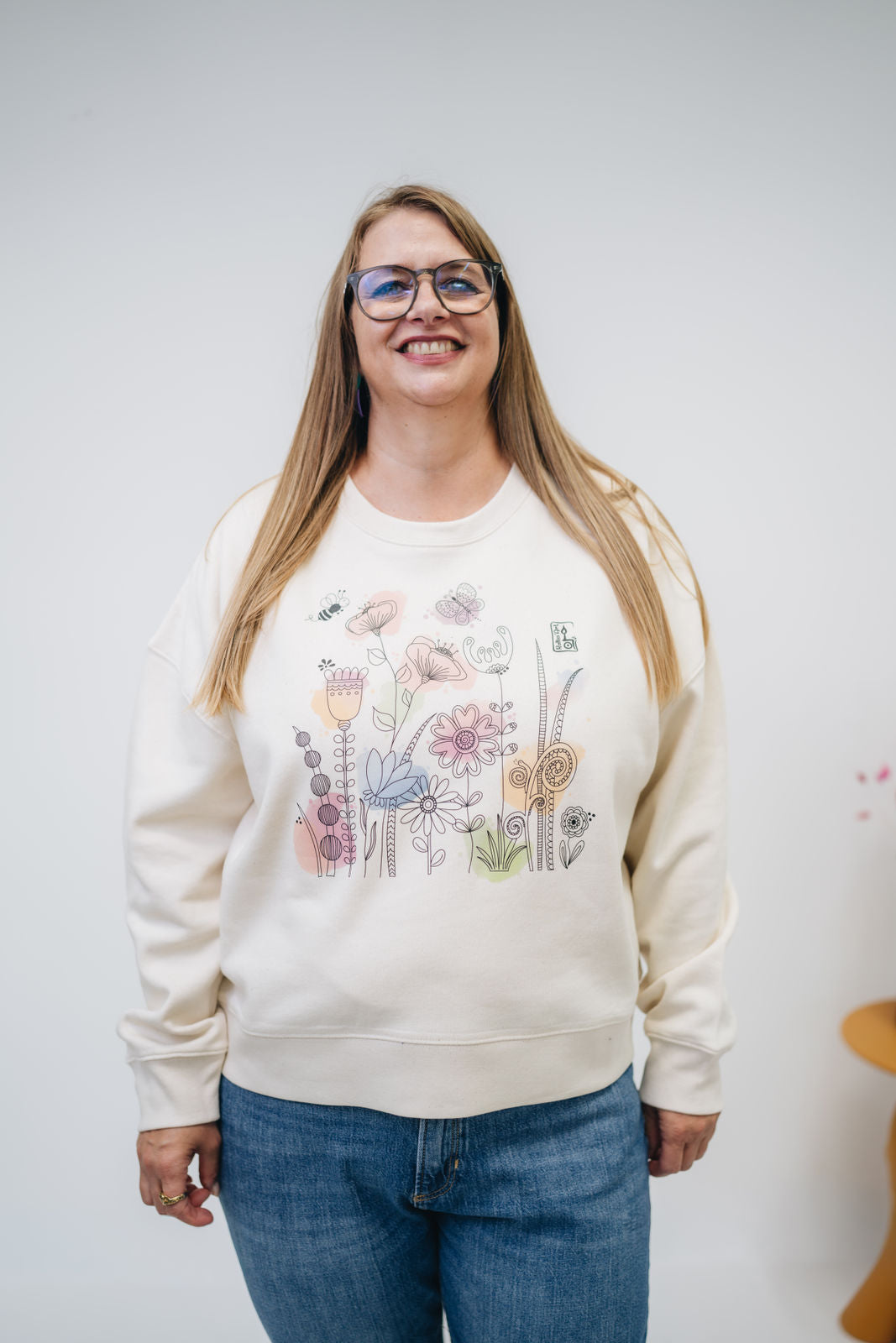 Damen Sweatshirt „Blumenwiese"