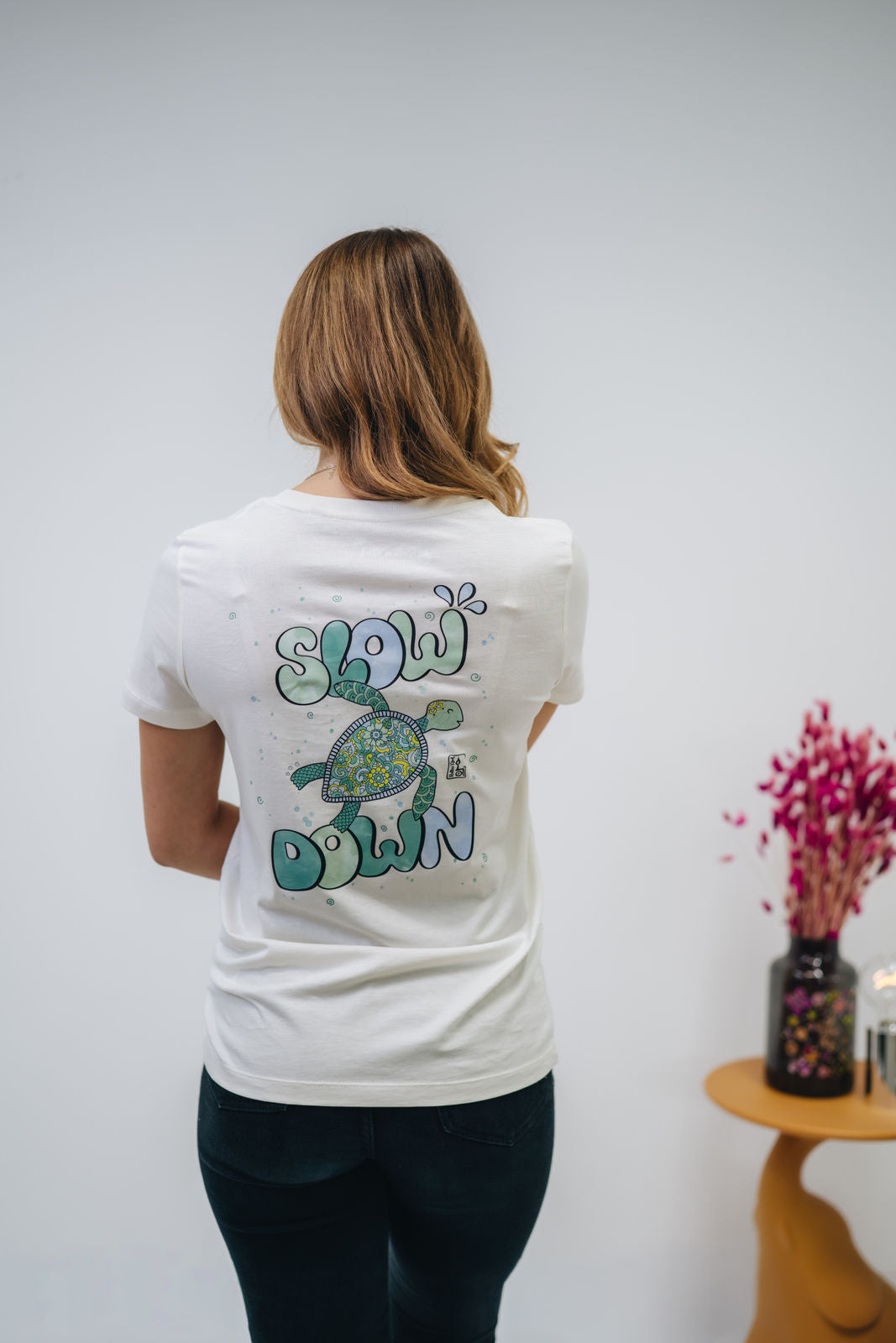 Damen T-Shirt "Slow down"