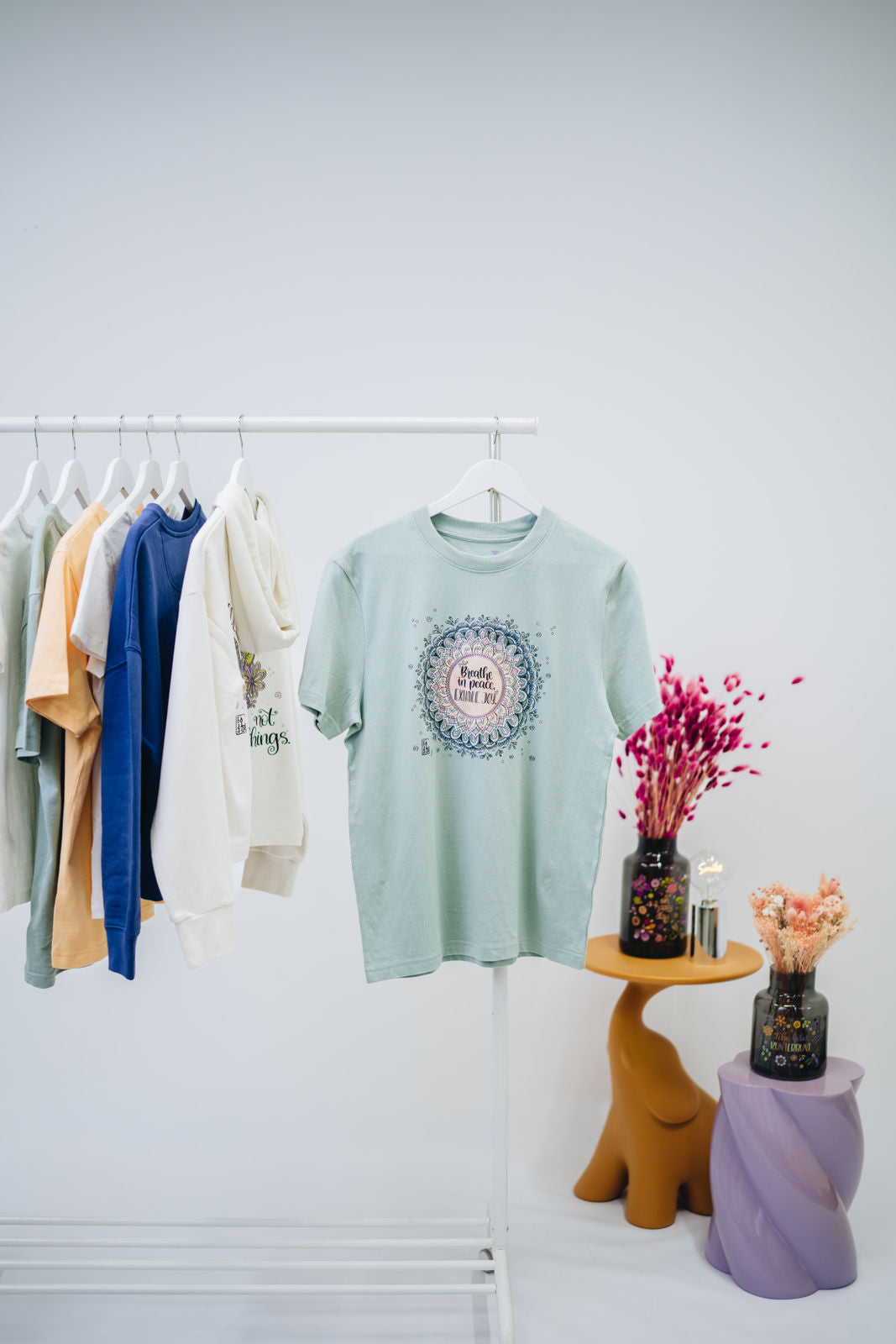Damen T-Shirt mintgrün "Mandala"