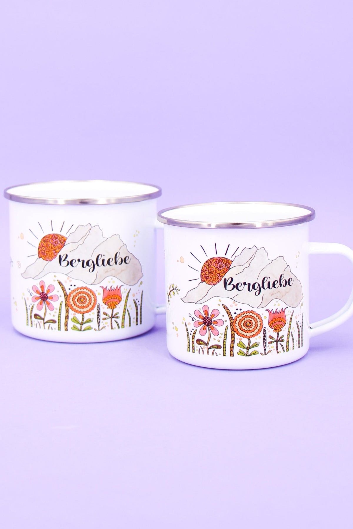 Emaille-Tasse "Bergliebe"