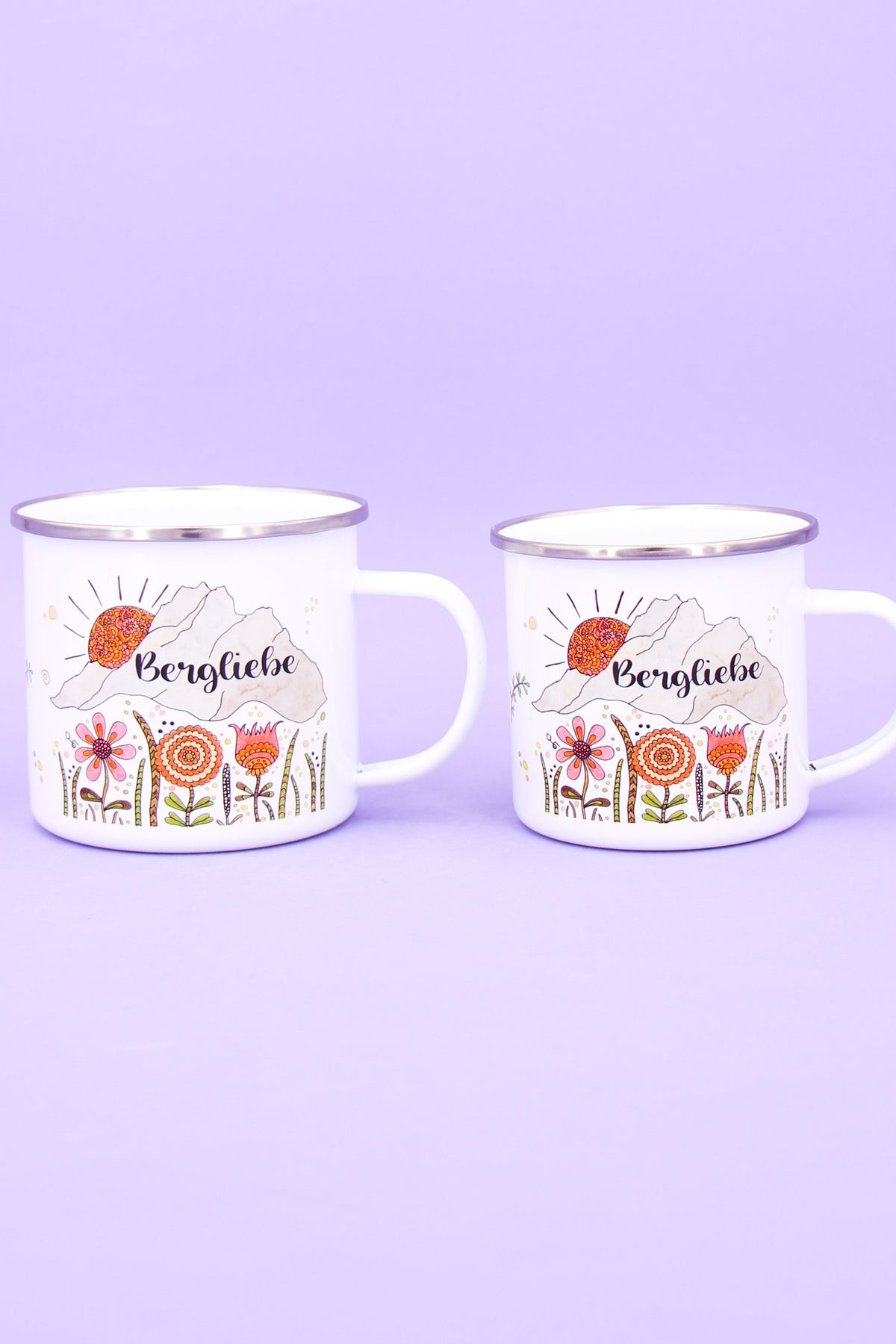 Emaille-Tasse "Bergliebe"