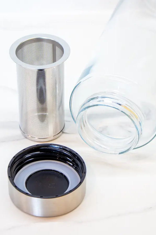 Glasflasche "Blume des Lebens"