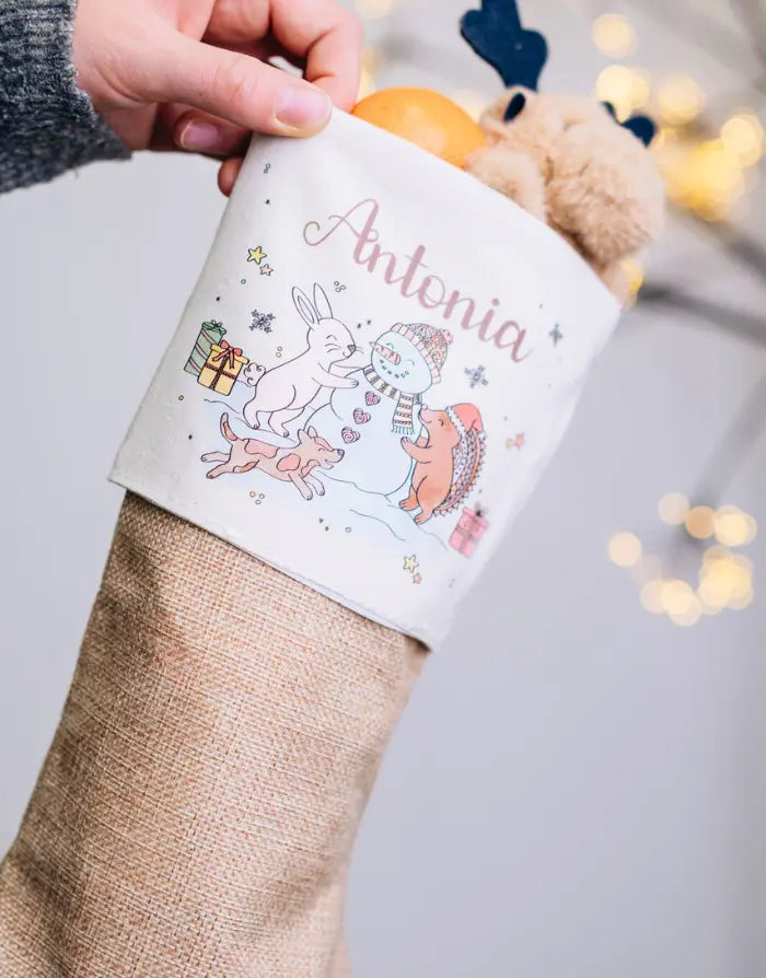 Nikolausstiefel "Schneemann " mit Wunschname
