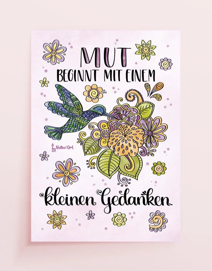 Poster „Mut beginnt mit einem kleinen Gedanken“