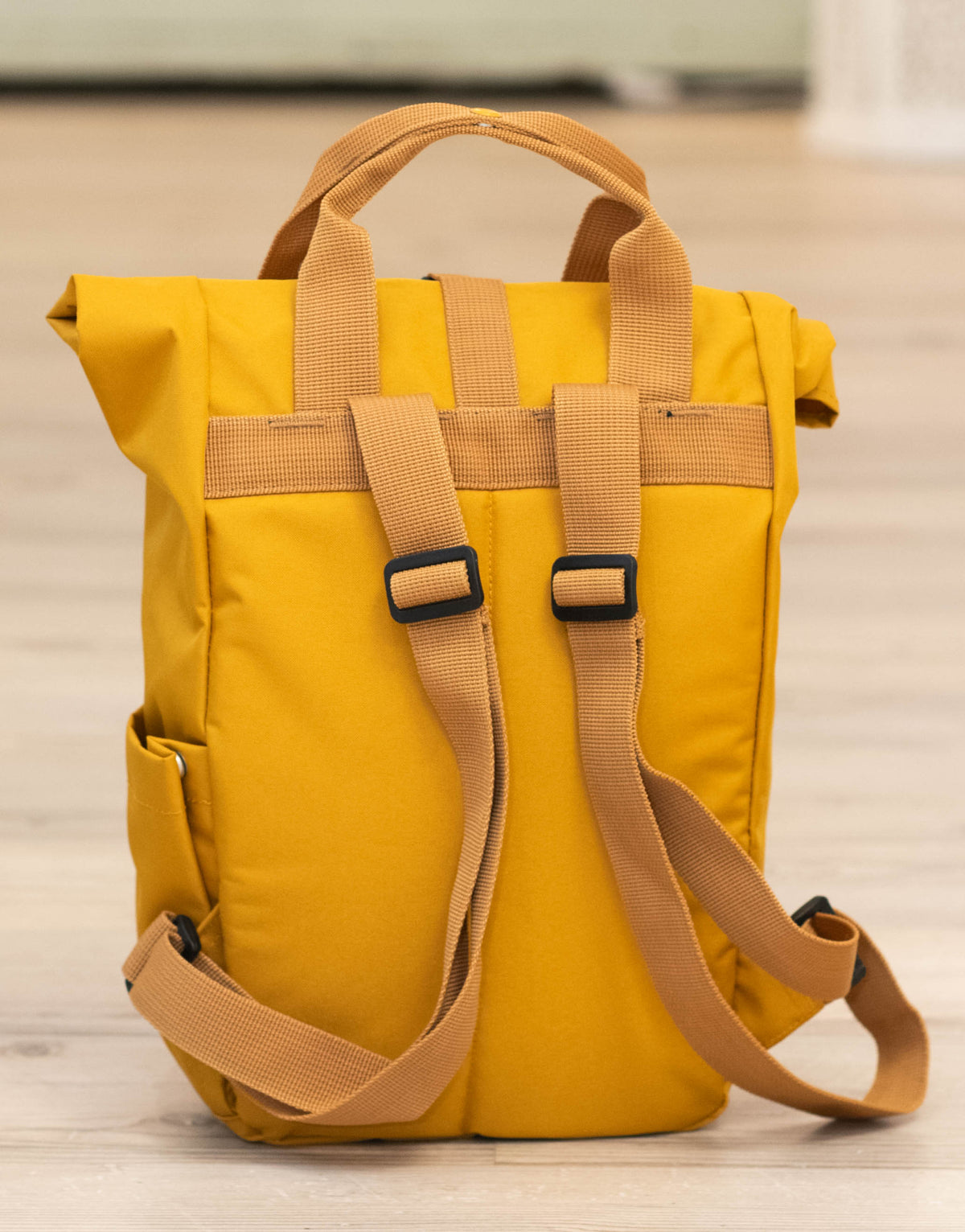 Rucksack klein Mustard „Enjoy the little things”