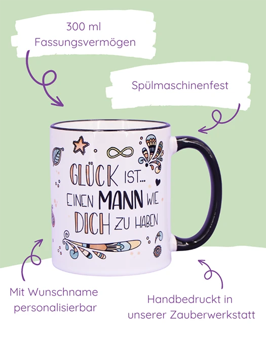 Tasse "Glück ist ... Mann"