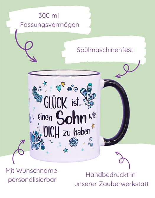 Tasse "Glück ist... Sohn"