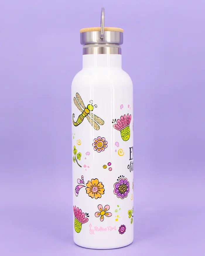 Thermosflasche Bambusdeckel "Enjoy the little things"