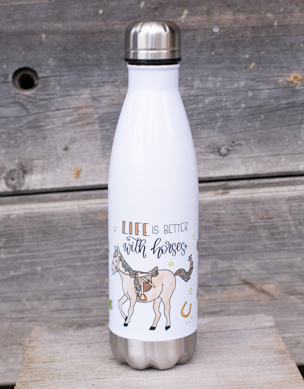 Trinkflasche "Life is better with horses"