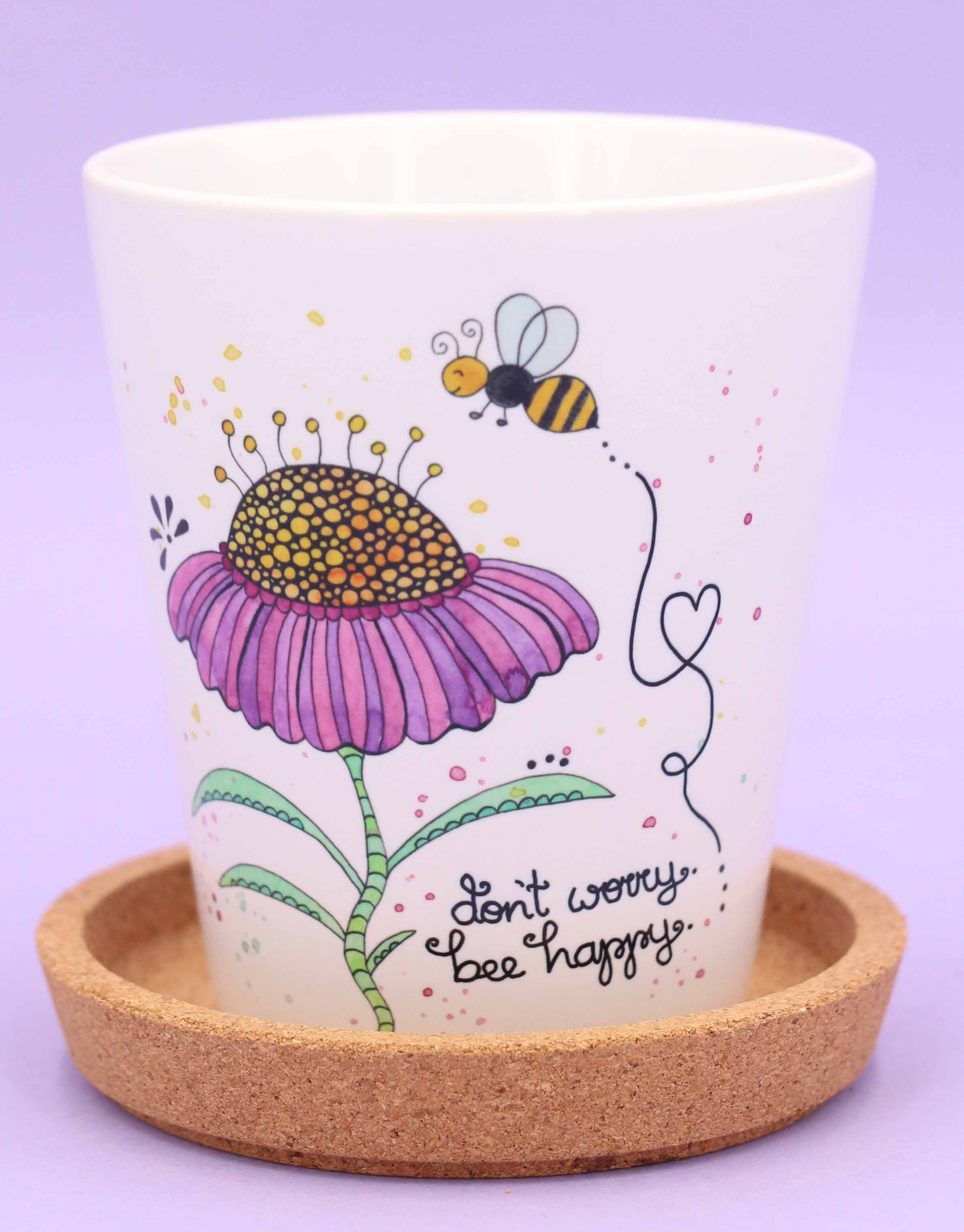 Blumentopf "Bee Happy"