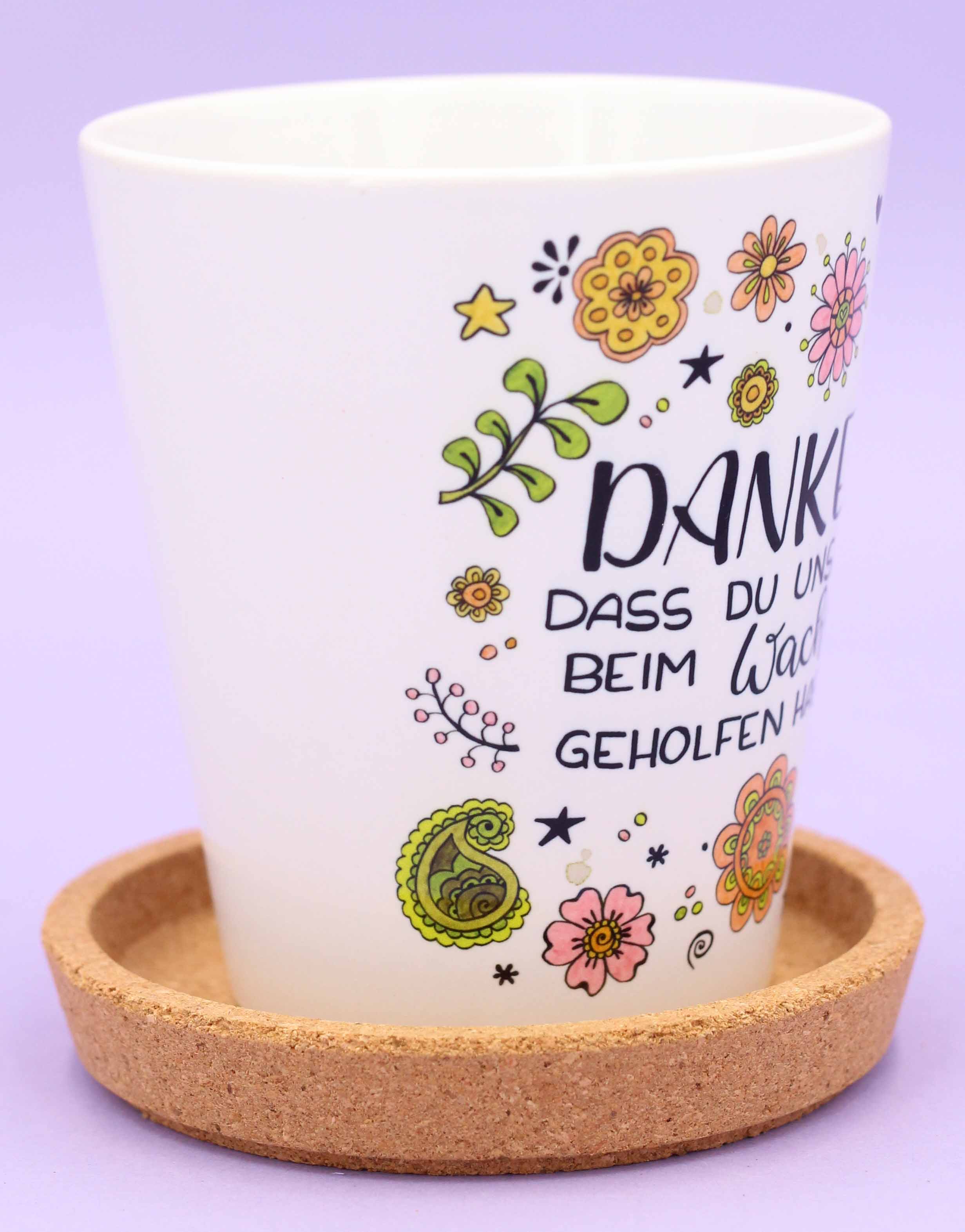 Blumentopf "Danke fürs Wachsen helfen"