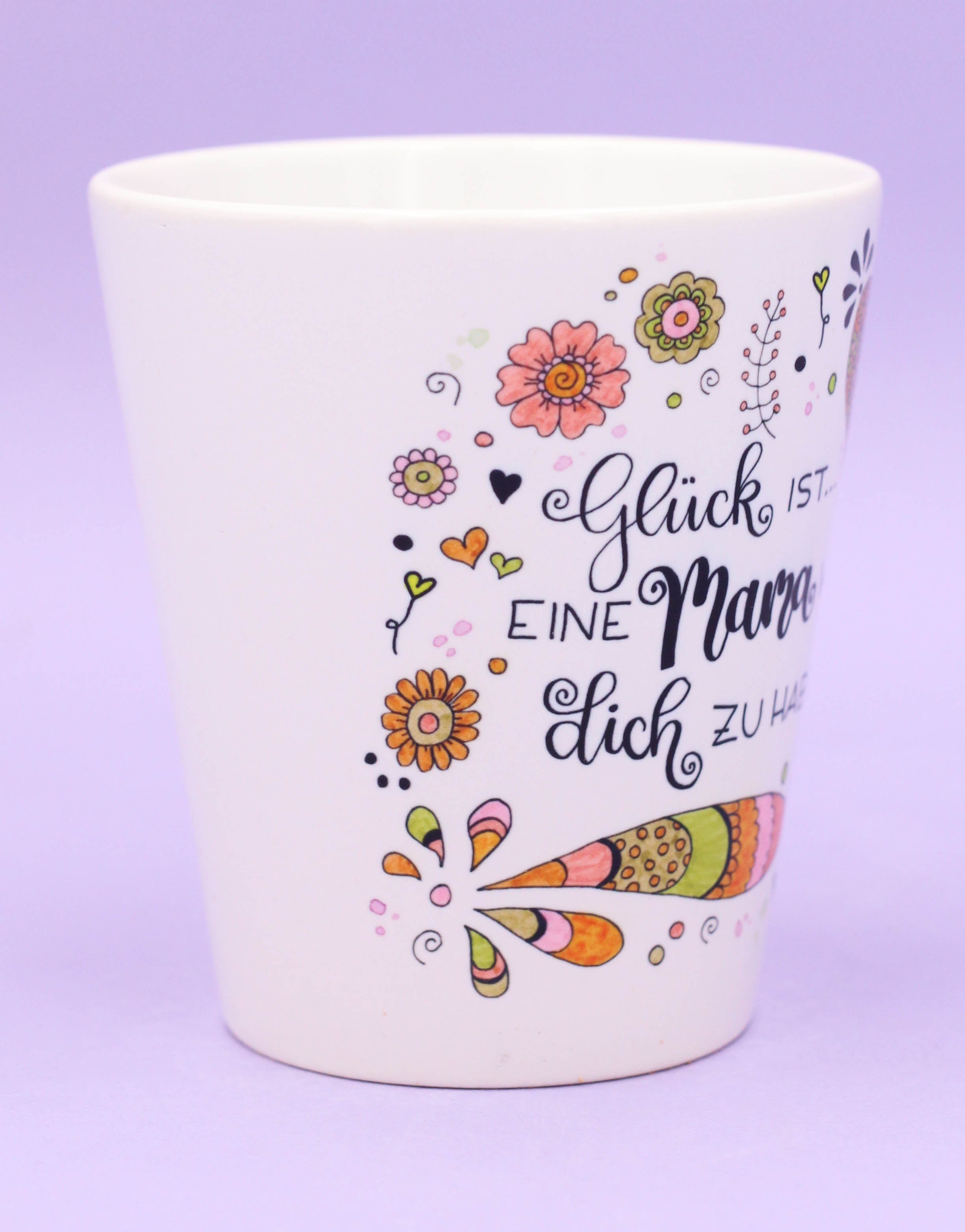 Blumentopf "Glück ist... Mama"