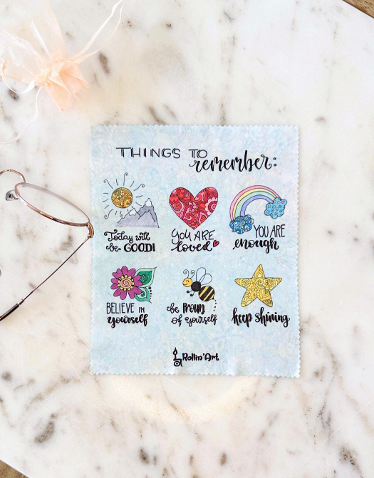 Brillenputztuch "Things to remember"