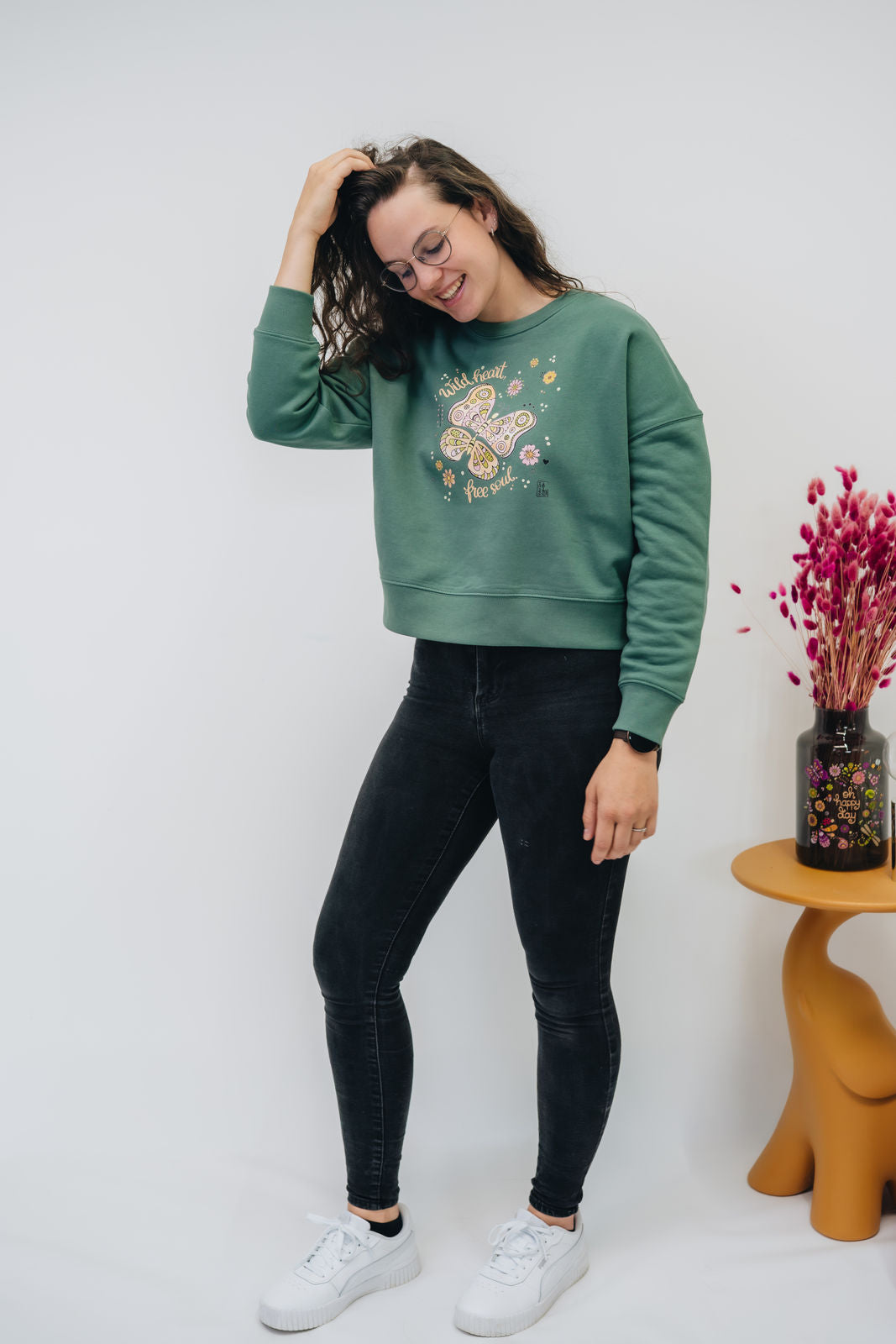 Damen Sweatshirt „Wild heard, free soul."