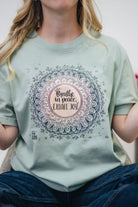 Damen T-Shirt mintgrün "Mandala"