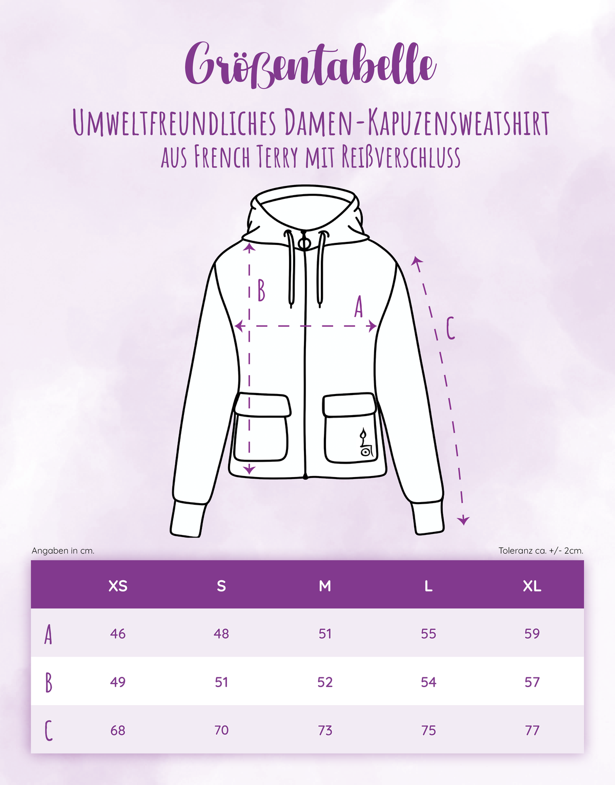 Damen Zipper-Hoodie ivory „Kolibri"
