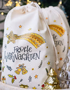 Geschenkbeutel mit Zugband "Frohe Weihnachten"