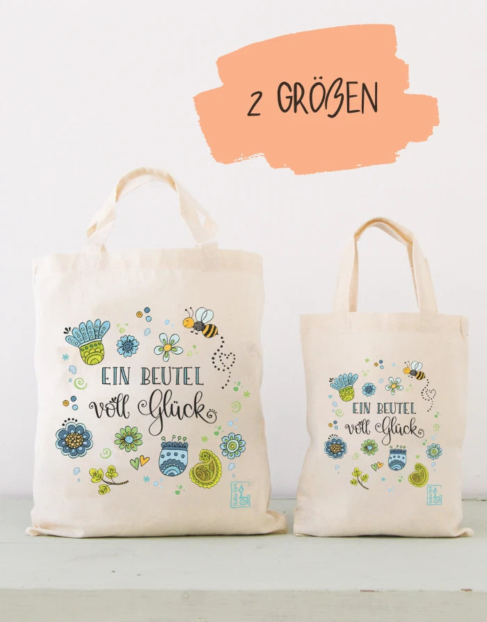 Geschenktäschchen "Glücksbeutel blau-grün"