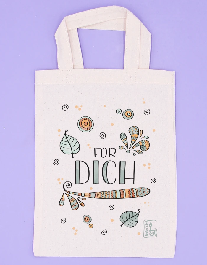 Geschenktäschchen "Schnörkelblätter"