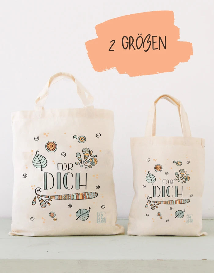 Geschenktäschchen "Schnörkelblätter"