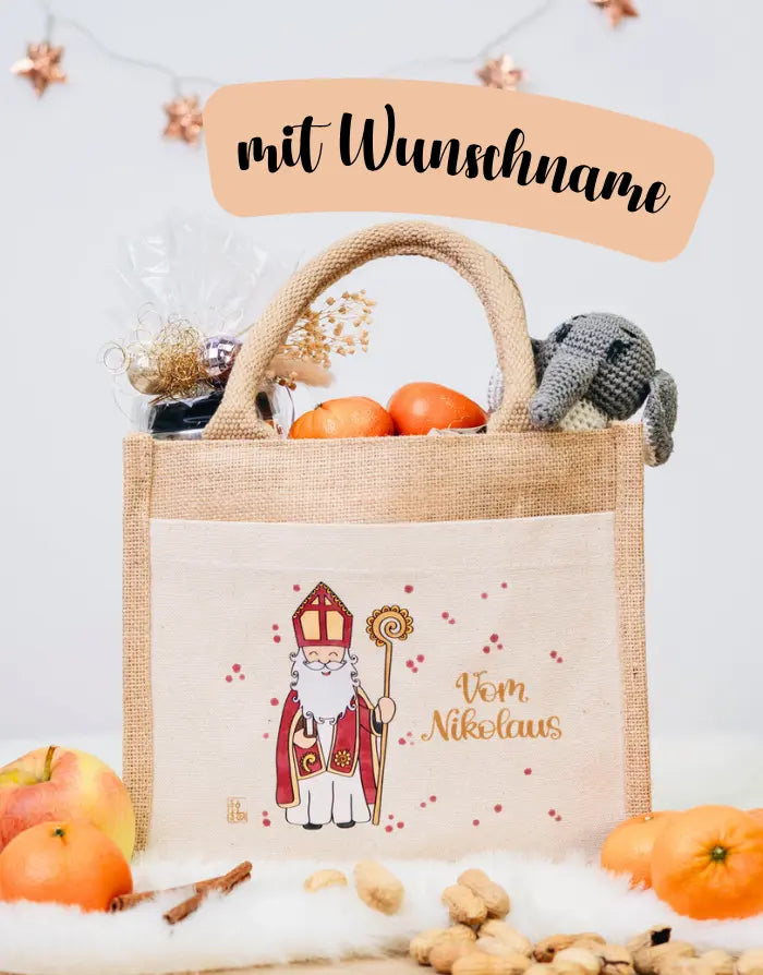 Geschenktasche Jute "Vom Nikolaus"