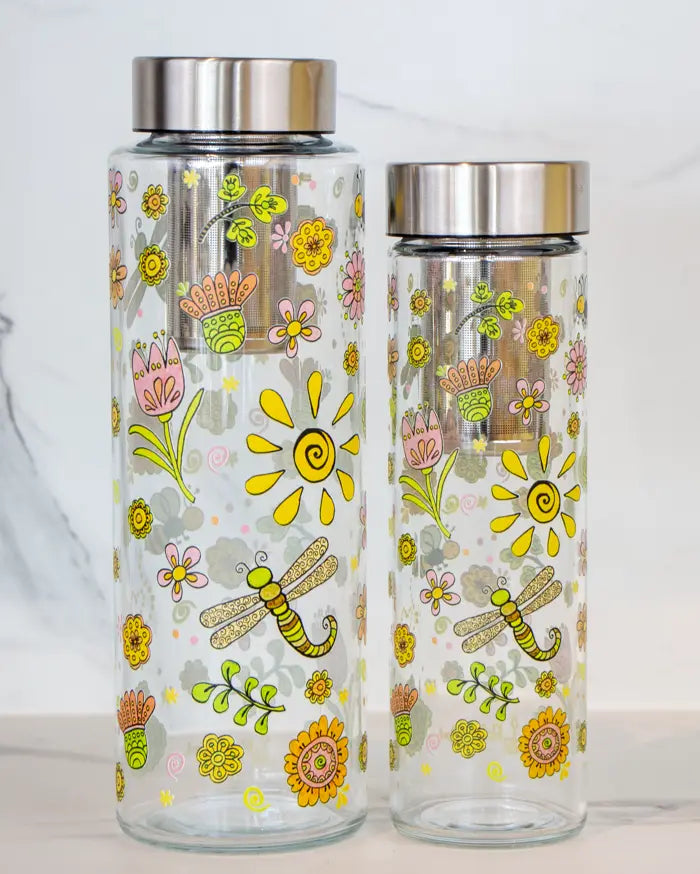 Glasflasche "Sommertag"
