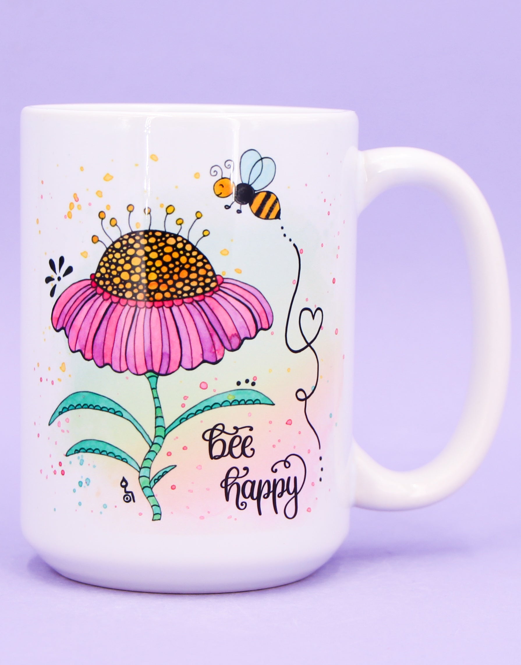 Jumbo-Teetasse "Bee happy"