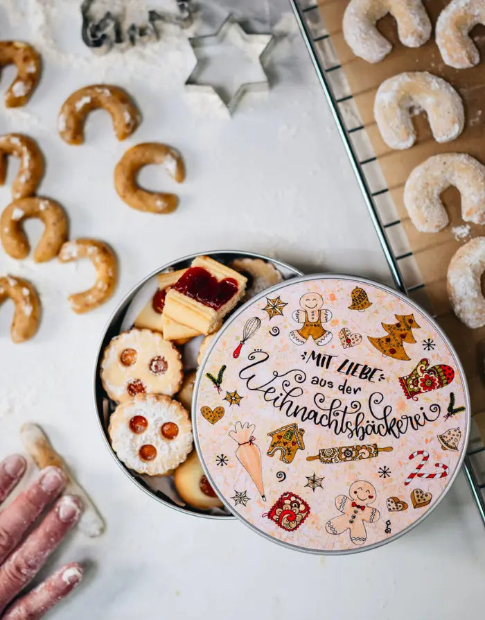 Metalldose rund "Weihnachtsbäckerei"