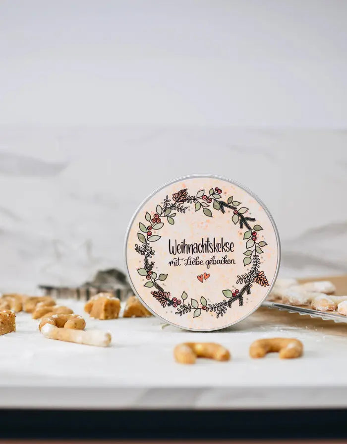 Metalldose rund "Weihnachtskekse"