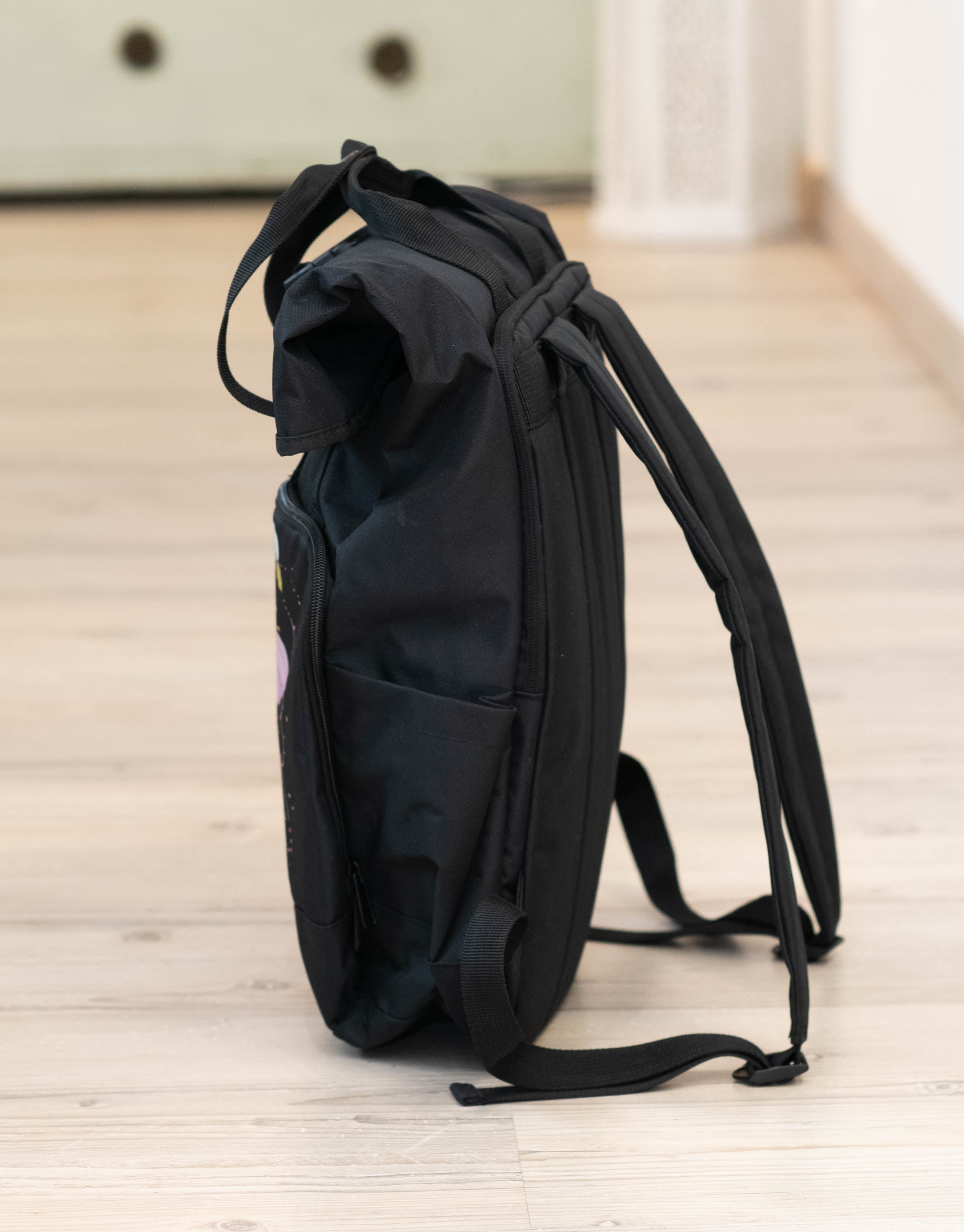 Rucksack groß Black „Bee happy”