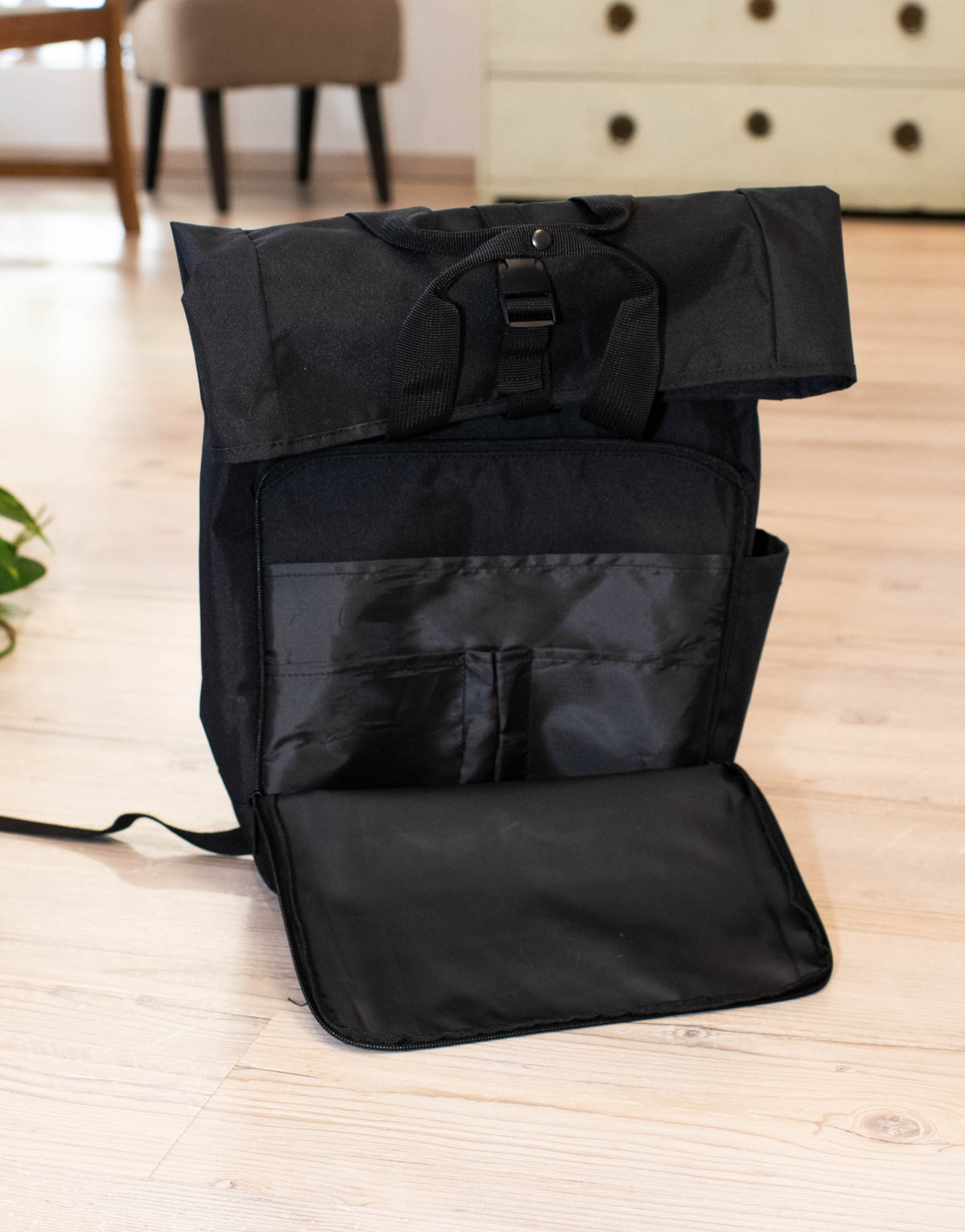 Rucksack groß Black „Bee happy”