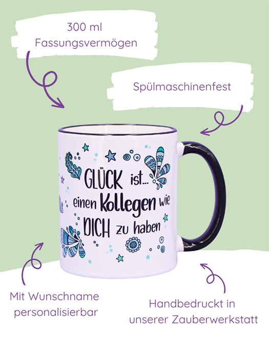 Tasse "Glück ist ... Kollege"
