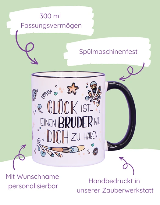 Tasse "Glück ist... Bruder"