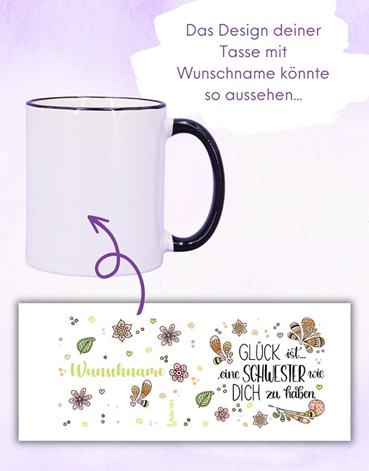 Tasse "Glück ist... Schwester"