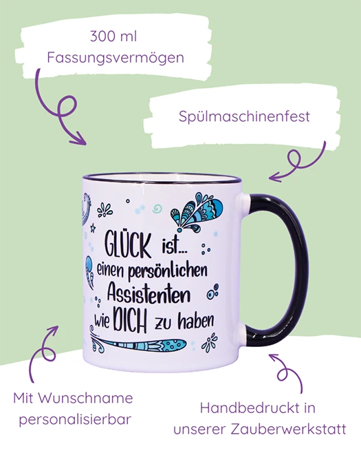 Tasse "Glück ist... persönlicher Assistent"