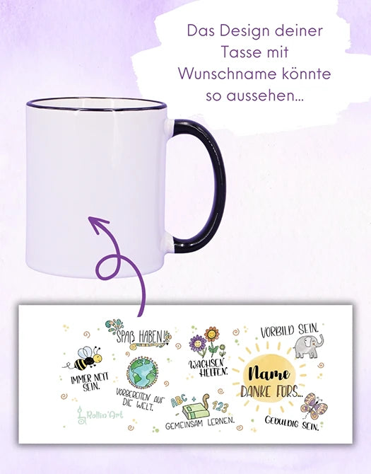 Tasse "Lehrer:in Danke für's..."