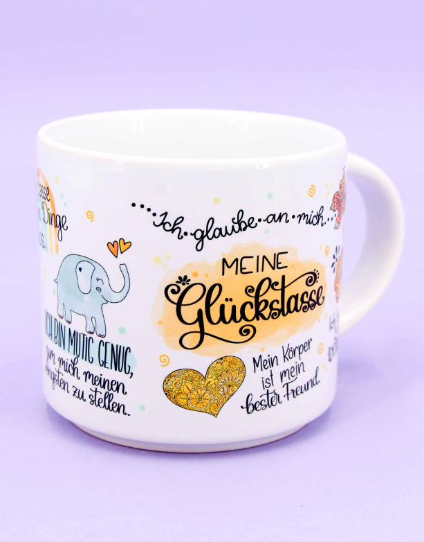 Tasse stapelbar "Meine Glückstasse"