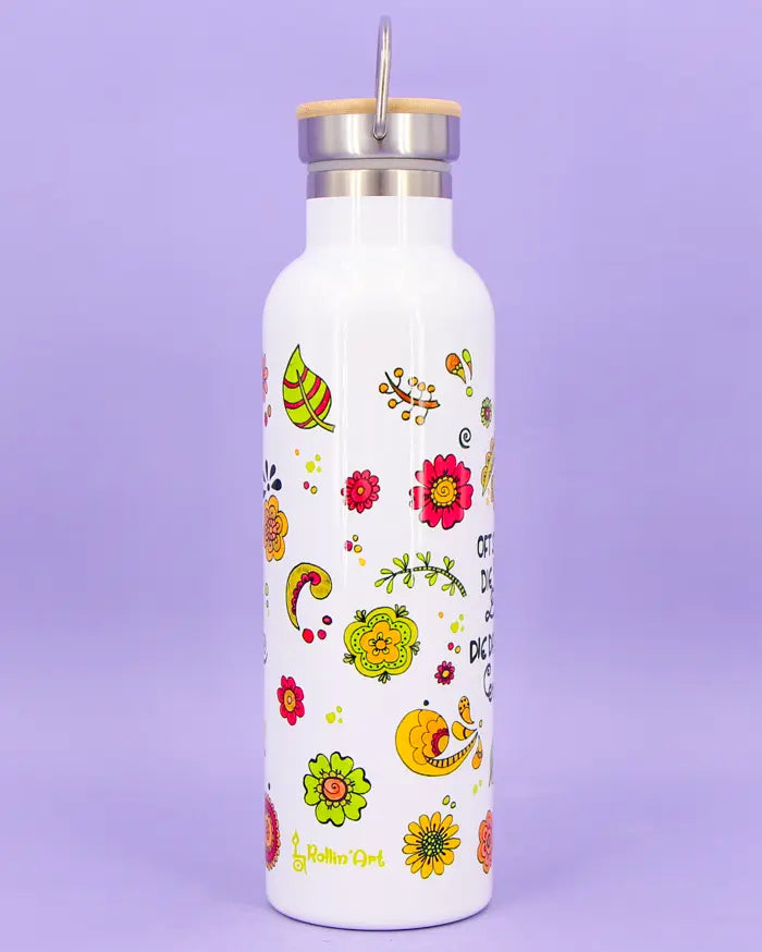 Thermosflasche Bambusdeckel "Die kleinen Dinge"