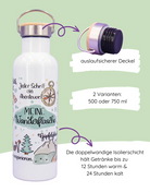 Thermosflasche Bambusdeckel "Meine Wanderflasche"