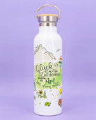 Thermosflasche Bambusdeckel "Reiselust"