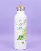 Thermosflasche Bambusdeckel "Reiselust"